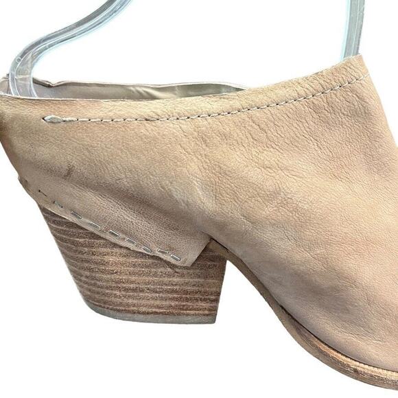 Dolce Vita Womens Open Toe Chunky Heel Mules Booties Slip On Shoes Beige sz 10 - Picture 3 of 16